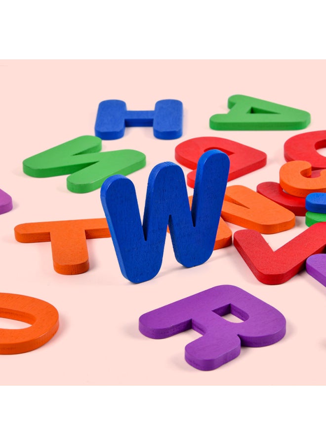 بطاقة المطابقة الإدراكية الأبجدية الرقمية للأطفال التعليم المبكر ثلاثي الأبعاد على الوجهين لعبة ألغاز الكلمات الإنجليزية - اللون: لوحة الاقتران الأبجدية الرقمية 0.75 - Image 5