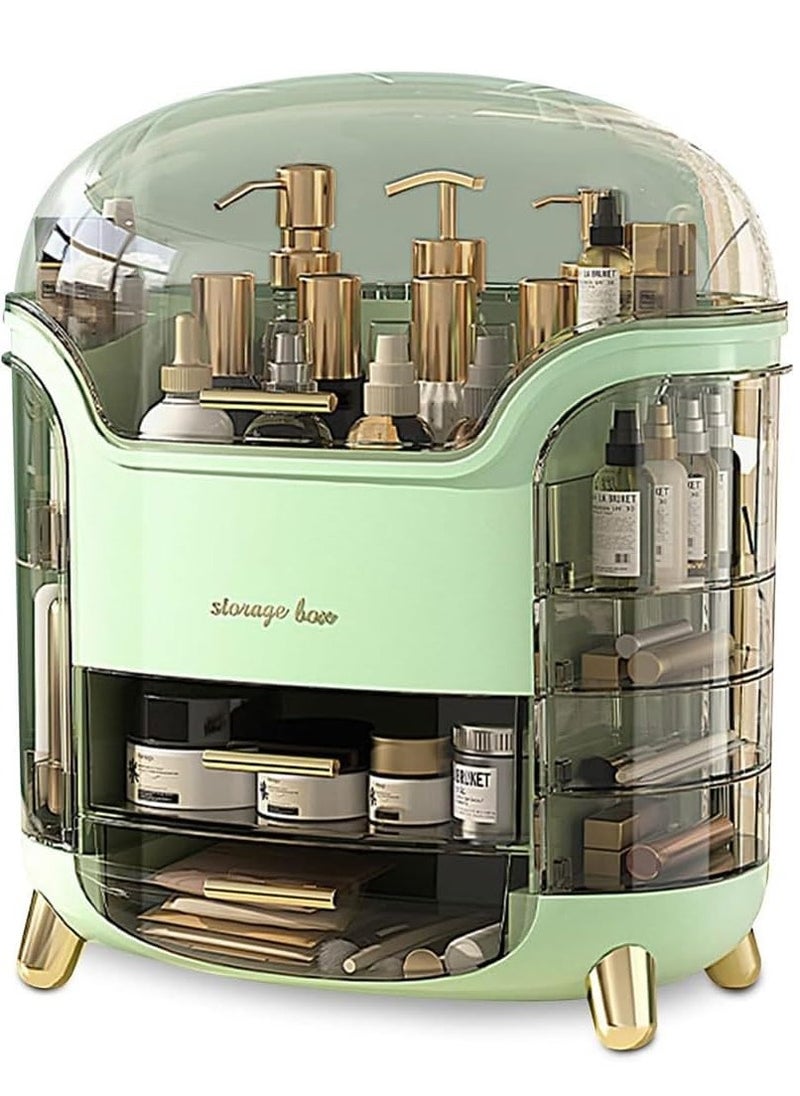 Cool Baby COOLBABY makeup organizer and storage, cosmetics organizer box for countertop with lid & drawers, cosmetics skincare organizers box with waterproof & dustproof cover for bedroom, bathroom.  - Image 1