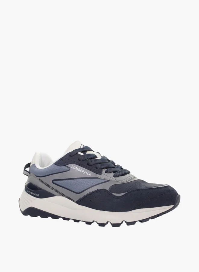 LUMBERJACK Men's Panelled Lace-Up Sneakers