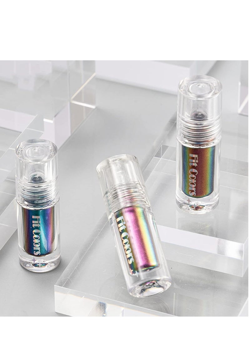 SYOSI Glitter Liquid Eyeshadow, Chameleon Metallic Eyeshadow MultiColor Shifting, Highly Pigmented, Long Lasting With No Creasing Multichrome Holographic Eye Looks - Image 4