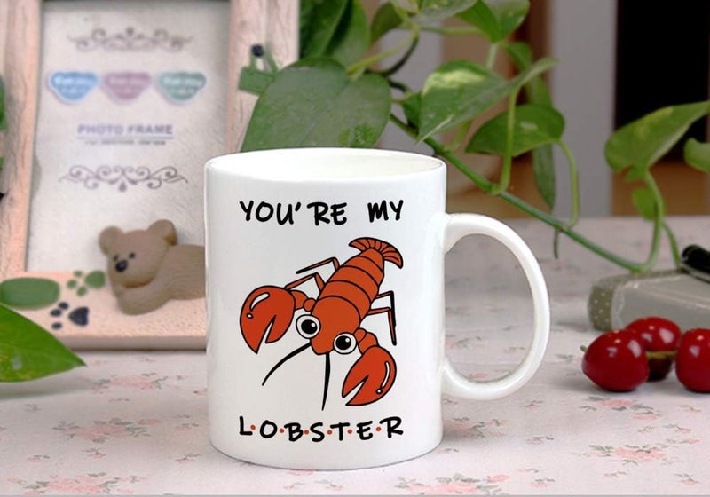 LOZACHE You Are My Lobster Coffee Mug Tea Cup Birthday Valentine's Day Gifts for Her Him Wife Husband Girlfriend Boyfriend Men Women (Lobster) - Image 4