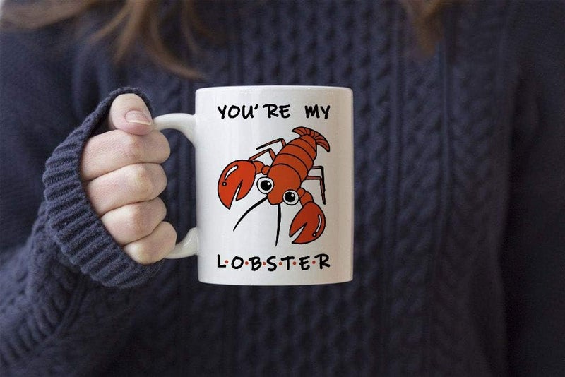 LOZACHE You Are My Lobster Coffee Mug Tea Cup Birthday Valentine's Day Gifts for Her Him Wife Husband Girlfriend Boyfriend Men Women (Lobster) - Image 3