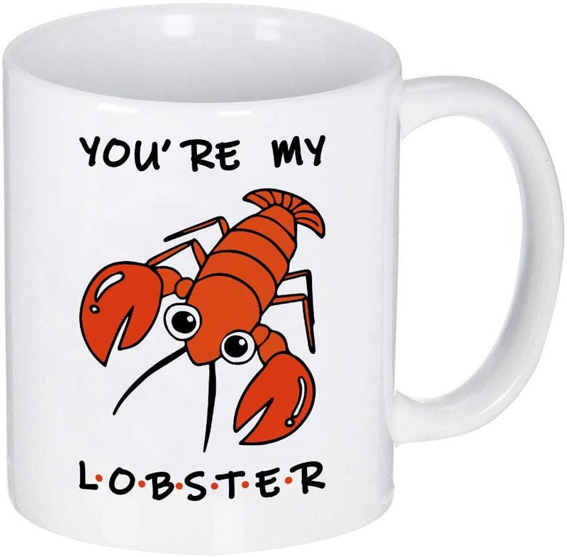 LOZACHE You Are My Lobster Coffee Mug Tea Cup Birthday Valentine's Day Gifts for Her Him Wife Husband Girlfriend Boyfriend Men Women (Lobster) - Image 1