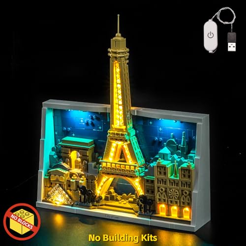 BrickBling LED Light Compatible with Lego Paris City of Love Creative Lighting Kit Compatible with Lego 21064No Model Included Classic Version Light - Image 5