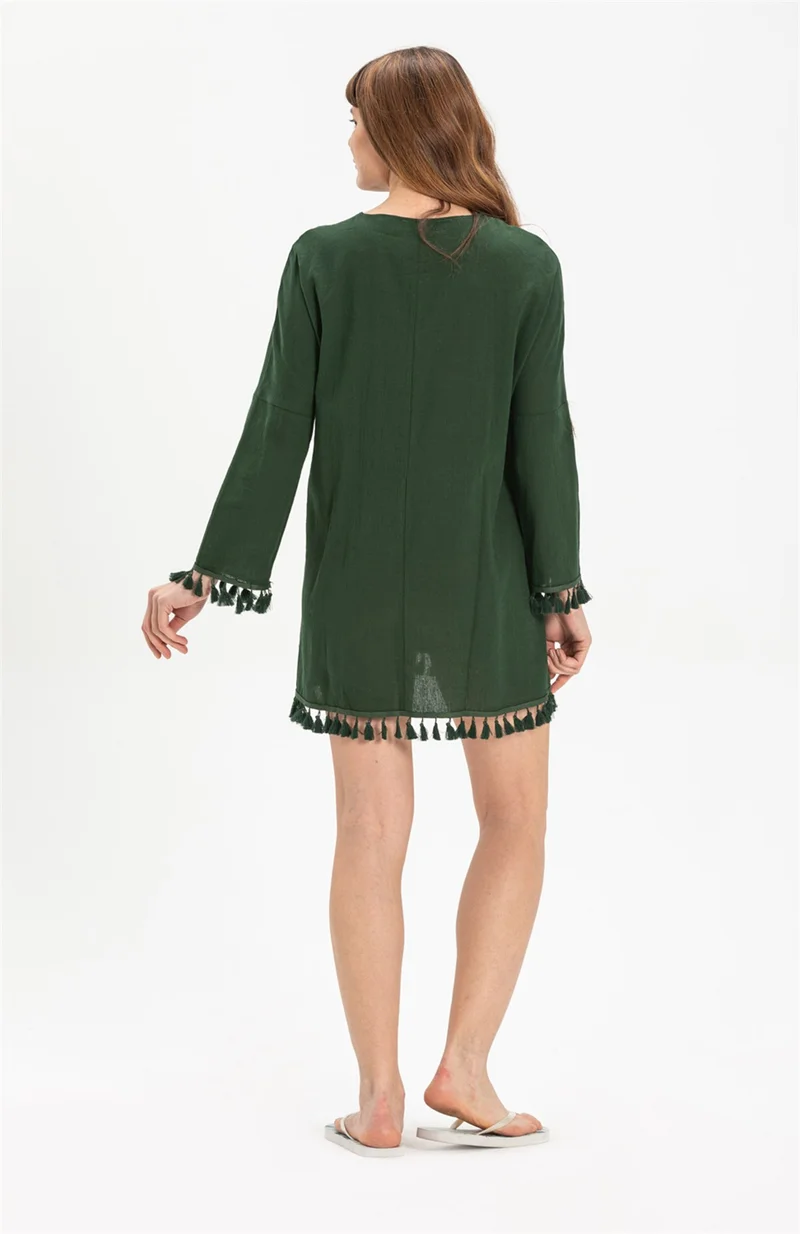 اليش شيل بيزي Fili Şile Cloth Tunic Green Ysl