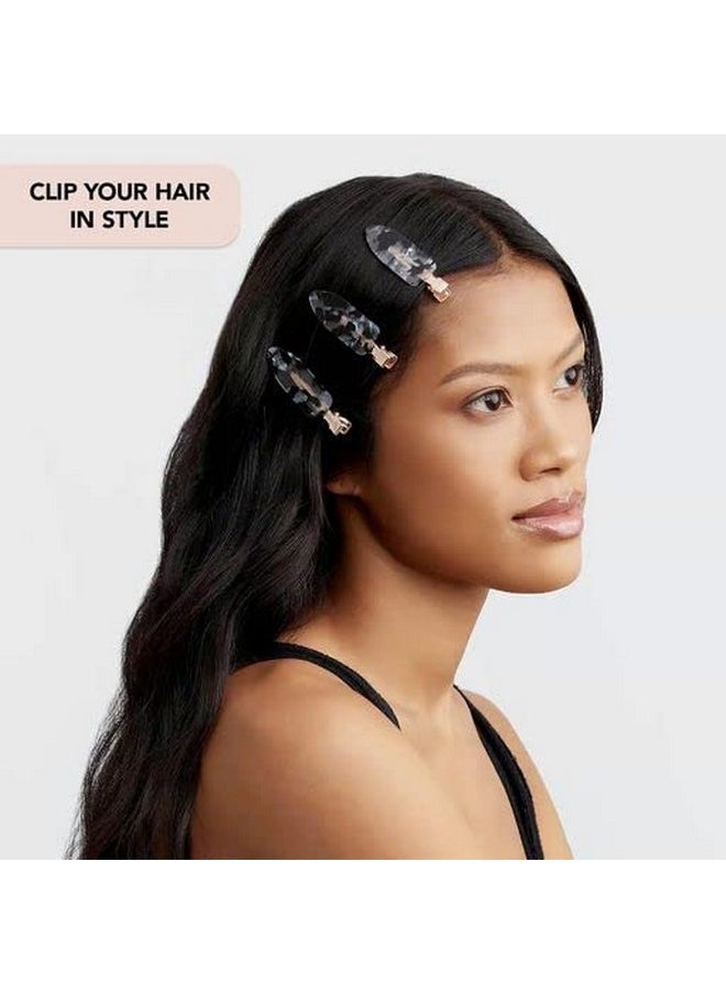 Kitsch - Creaseless Hair Pins No Crease Hair Clips For Makeup ; No Bend Hair Clips For Styling ; Stylish Makeup Hair Clips & Hair Styling Clips ; Pin Curl Clips For Hair & Hair Makeup Clips 4Pc Set - Image 1