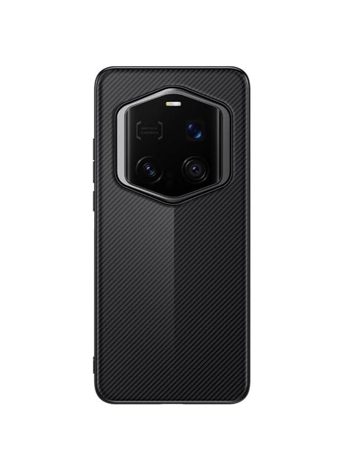 general Carbon Fibre Textured Leather Hybrid Compatible Honor Magic 7 RSR Case Cover Slim Shockproof Back Honor Magic 7 RSR Soft Plated Frame - Image 1