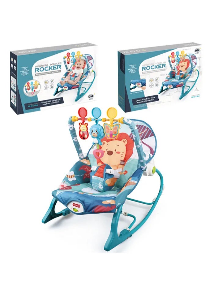 Tiibaby 3-in-1 Infant to Toddler Rocking Chair - Heavy Duty Metal Frame, Waterproof Fabric, Music & Soothing Vibrations - Up to 18kg - Image 4