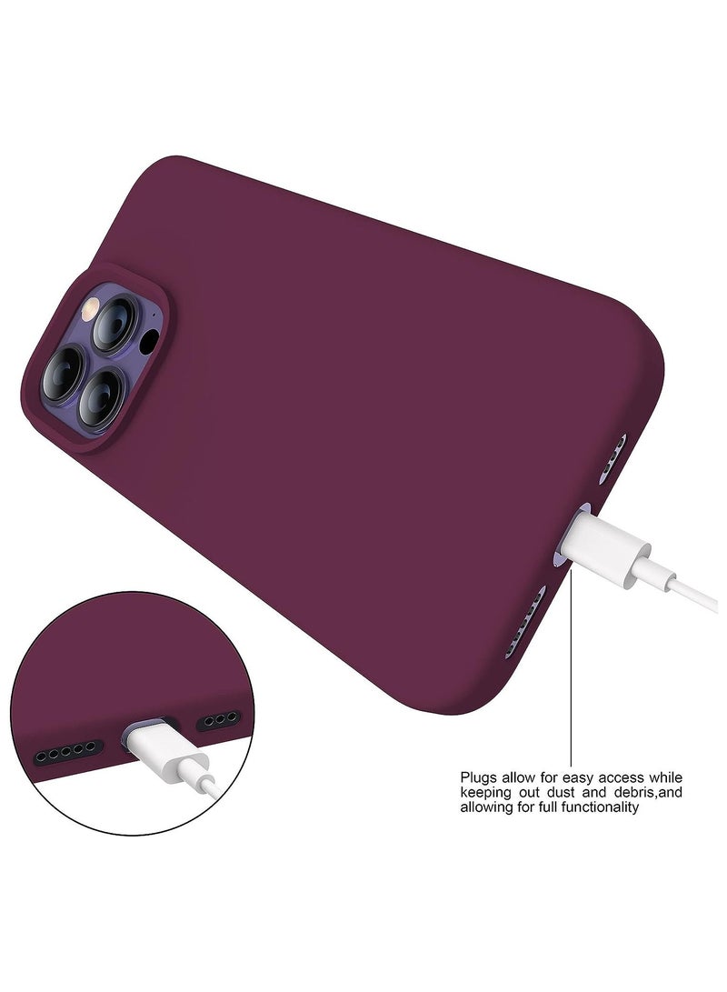 ELTRAZONE Silicone Case for iPhone 14 Pro, with Screen Protector,Camera Lens Protector Cover Soft Anti-Scratch Microfiber Lining,Liquid Gel Finish Coating Fullbody Protective 6.1" - Image 4