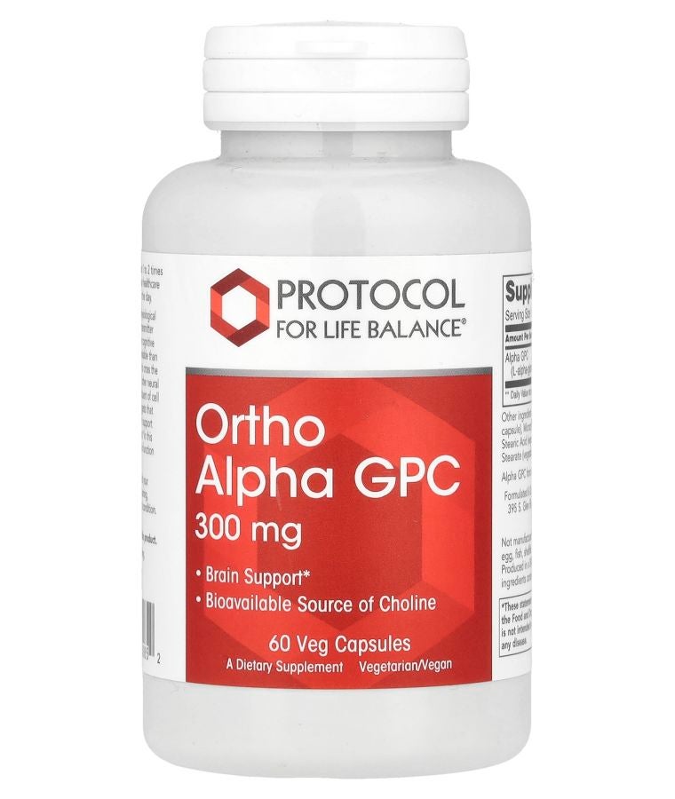 Ortho Alpha GPC  300 mg  60 Veg Capsules