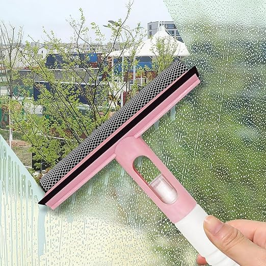 QUALIZA Multifunctional Screen Brush 3 in 1 Mesh Cleaning Brush Wiper with Attached Spray Bottle Net Cleaner DoubleSided Window Cleaner Glass Washing Bathroom Cleaner Household Cleaning Supplies - Image 5