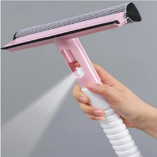 QUALIZA Multifunctional Screen Brush 3 in 1 Mesh Cleaning Brush Wiper with Attached Spray Bottle Net Cleaner DoubleSided Window Cleaner Glass Washing Bathroom Cleaner Household Cleaning Supplies - Image 1