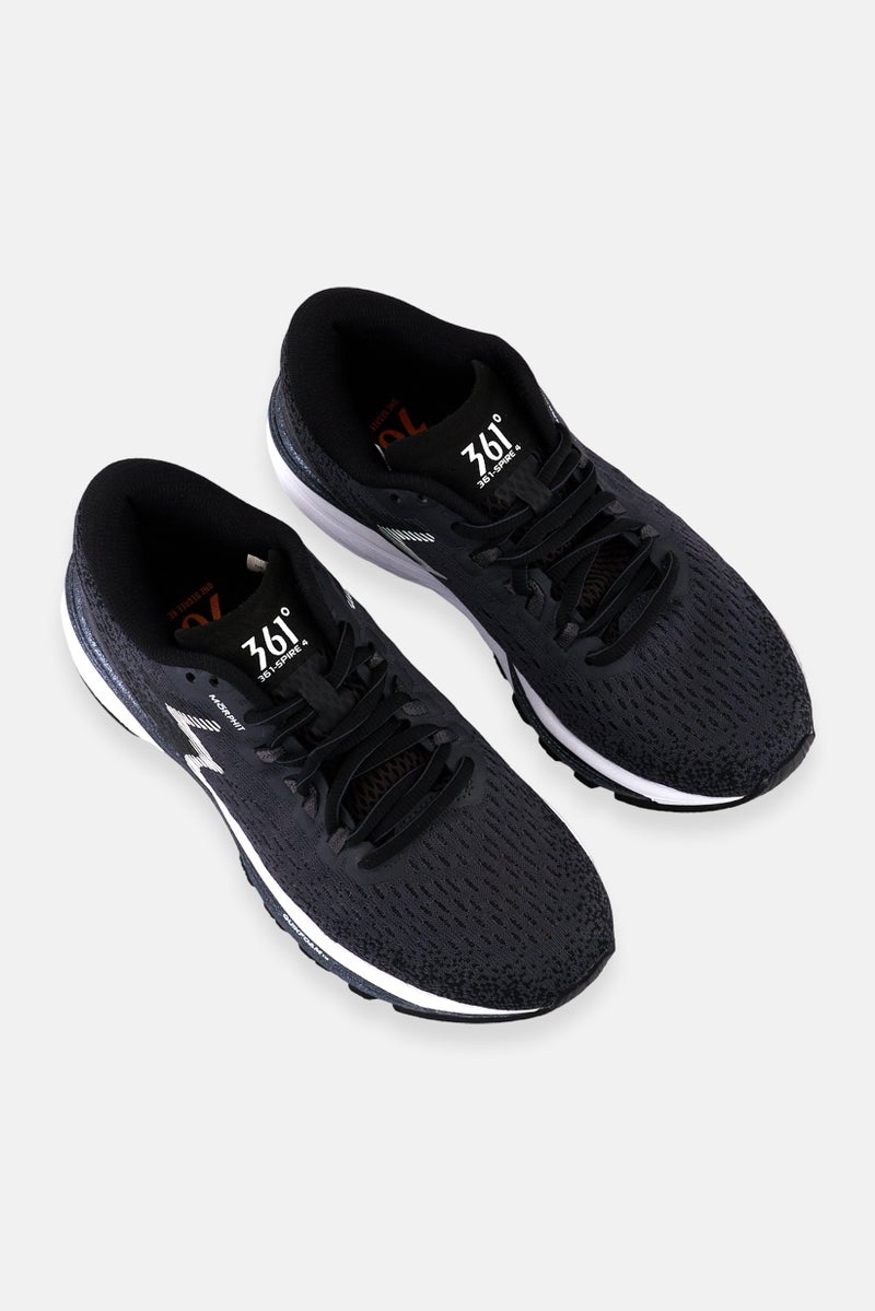 361 Degrees أحذية جري نسائية 361-سباير مزودة بأربطة، سوداء - Image 3