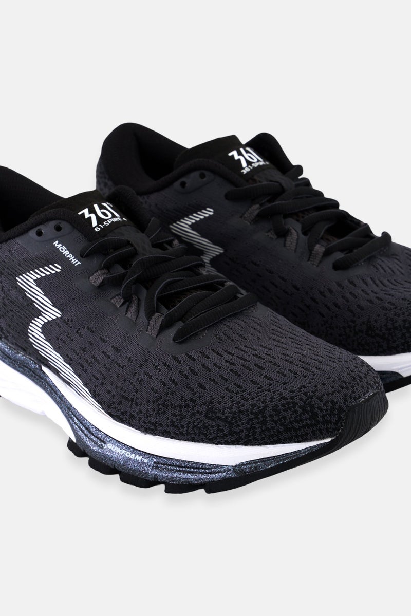 361 Degrees أحذية جري نسائية 361-سباير مزودة بأربطة، سوداء - Image 4