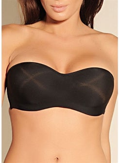 Magic Form 5063 Plain Fabric Sponge Strapless Bra - Black 
