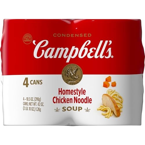 Campbell's Condensed Homestyle Chicken Noodle Soup, 10.5 Ounce Can (Pack of 4) - Image 1