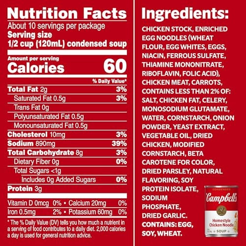 Campbell's Condensed Homestyle Chicken Noodle Soup, 10.5 Ounce Can (Pack of 4) - Image 4