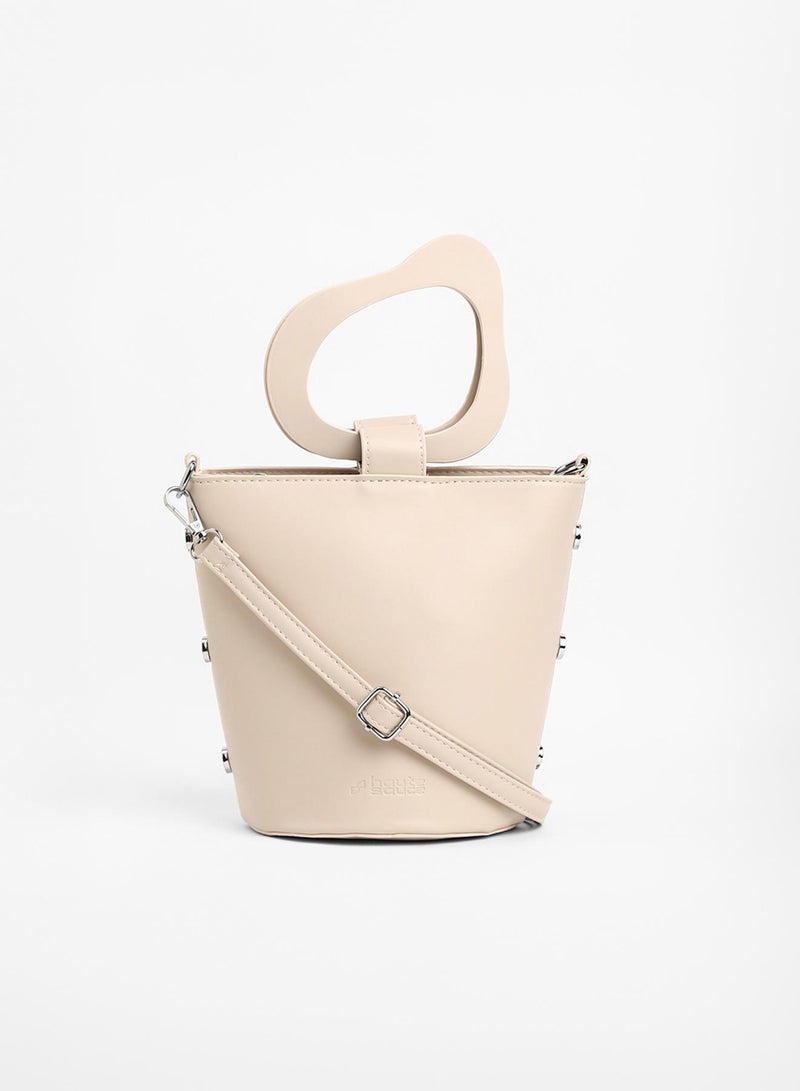 Haute Sauce The Flora Pot Bucket Bag - Saltbox Beige  - Image 4