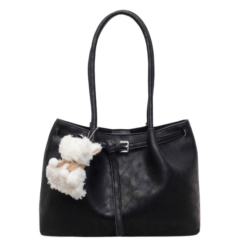 Women's Retro Tote Shoulder Bag, Large Capacity, PU - Image 5
