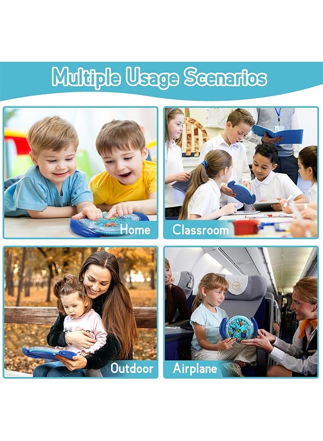 Mind Puzzles for Kids ages 3-12, 3D Maze Puzzles, Brain Games, Brain Teasers Gravity Maze Ball Puzzle Toy Gifts, Hard Challenge, Gear Wheel Labyrinth Game Maze with One Steel Marbles, Blue - Image 5