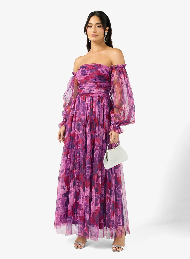 ليس اند بيدز Lana Balloon Sleeve Tiered Maxi Dress