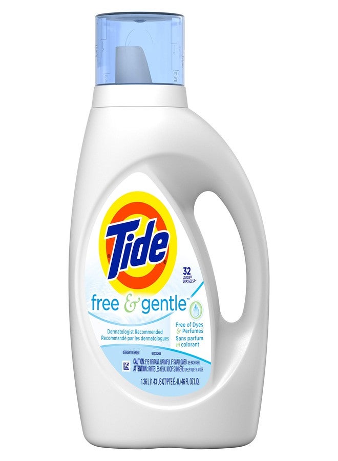Tide Tide Free & Gentle Liquid Laundry Detergent, 32 Loads 46 fl oz, 46 Fl Oz - Image 1