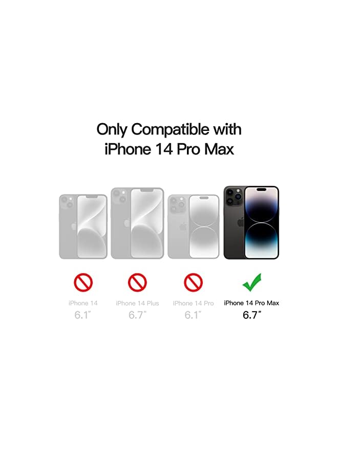 Jetech Magnetic Case for iPhone 14 Pro Max 6.7-Inch (NOT FOR iPhone 14 Pro 6.1-Inch) Compatible with MagSafe, Translucent Matte Back Slim Shockproof Phone Cover (Storm Blue) - Image 2