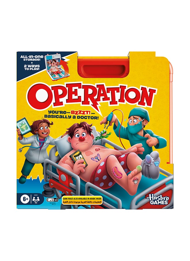 HASBRO - GAMING Operation Electronic Board Game with All-in-One Carrying Case | 2 Ways to Play | Ages 6+ | 1+ Players | 10 Mins. | Fun Kids Games  - Image 3