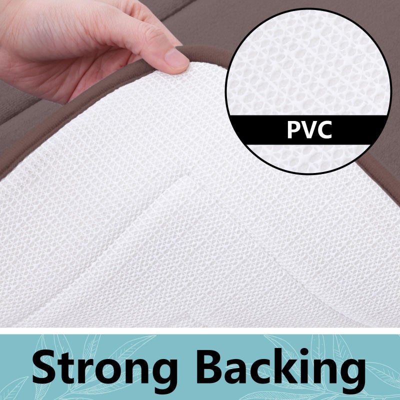 Arotive Arotive Memory Foam Bathroom Rug Mat 70x24  Ultra Soft and Absorbent Bath Mat  Machine Wash Dry  Comfortable Bath Rug Carpet for Bathroom Floor  Tub and Shower  Brown  - Image 2