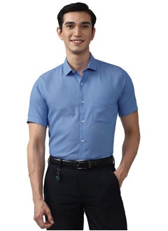 Peter England Peter England Men's Slim Fit Shirt (PESHMSLB033450_Blue 44)  - Image 1