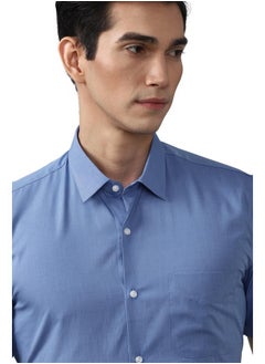 Peter England Peter England Men's Slim Fit Shirt (PESHMSLB033450_Blue 44)  - Image 4