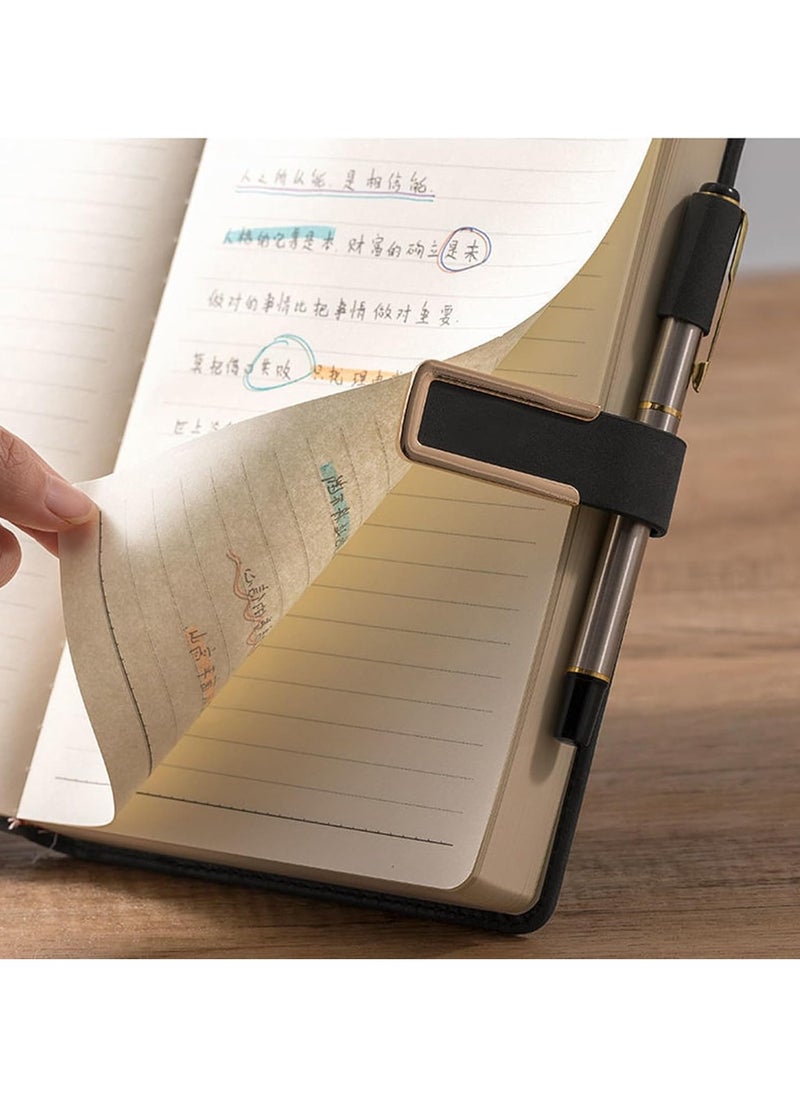 SRLIWHITE - 416-Page A5 Business Notebook – Premium PU Leather Hardcover Journal with Buckle Closure, Thick Notepad & Pen for Writing, Diary, and Office Use(Light(Black) - Image 1