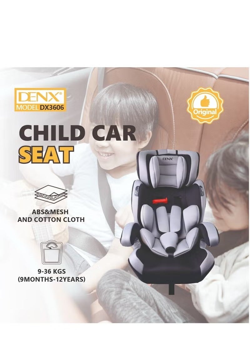 Denx Comfortable Baby Car Seat, for Children from 1 Month to 12 Years with Multiple Reclining Positions, Adjustable Headrest Height, Certified Travel Baby Car Seat for Toddlers Blue/Black - Image 5