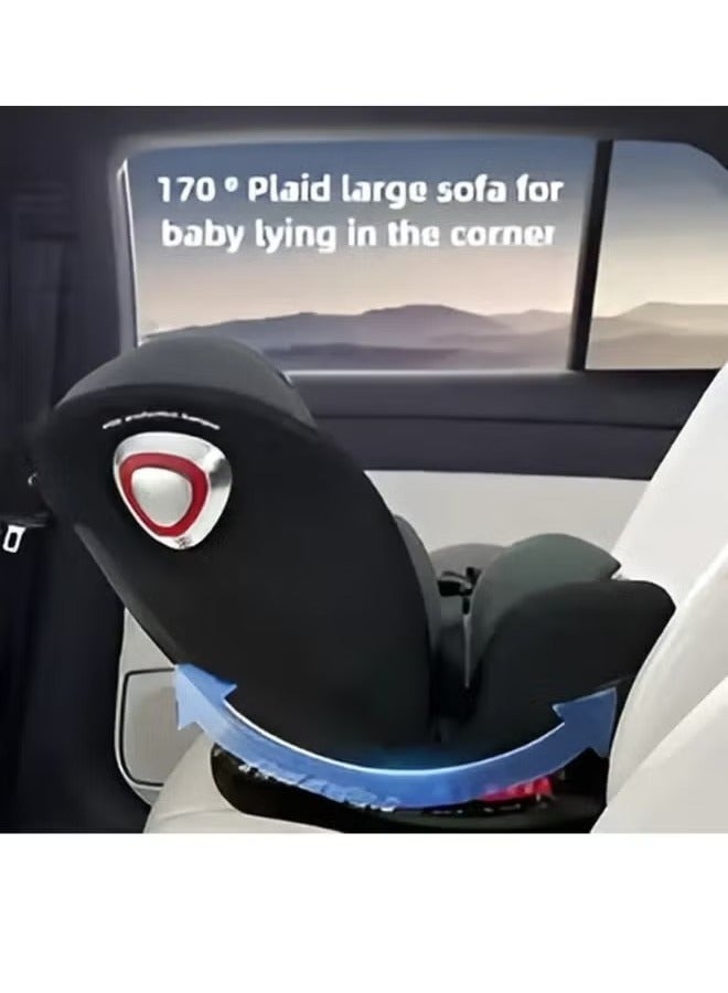 Denx Comfortable Baby Car Seat, for Children from 1 Month to 12 Years with Multiple Reclining Positions, Adjustable Headrest Height, Certified Travel Baby Car Seat for Toddlers Blue/Black - Image 4