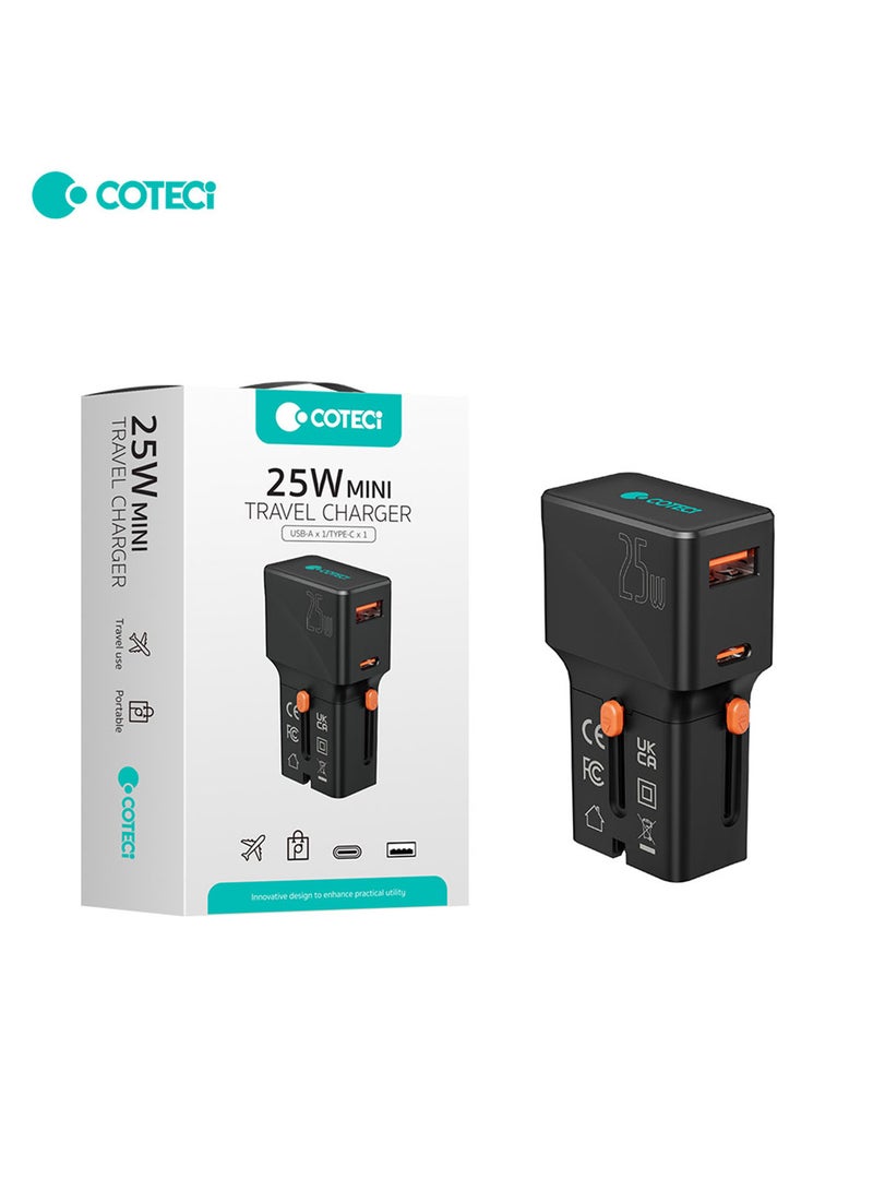Coteetci 25W Mini 1A1C travel charger - Image 1