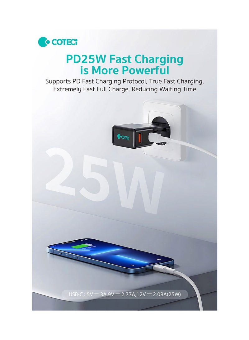 Coteetci 25W Mini 1A1C travel charger - Image 4