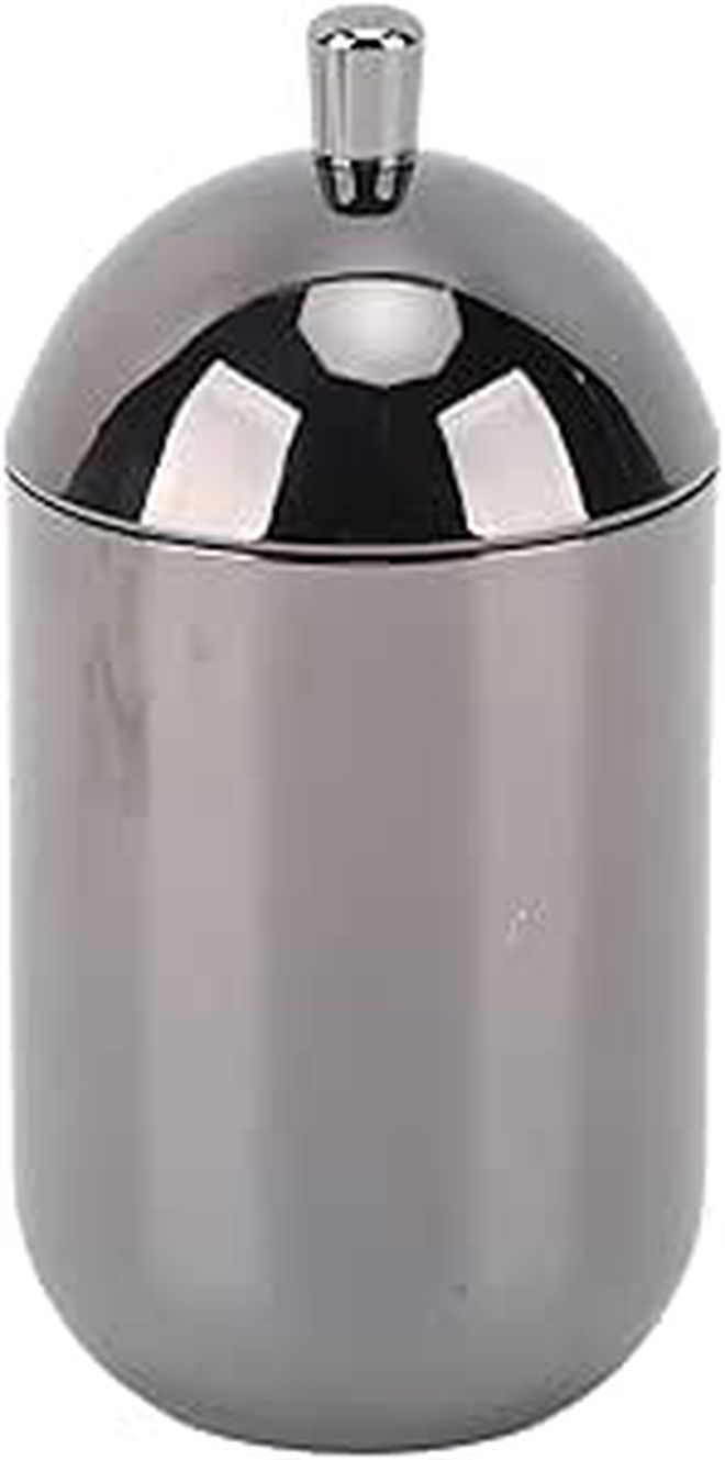 Stainless Steel Cotton Swab Holder Cute Canister for Bathroom Home Use - Image 1