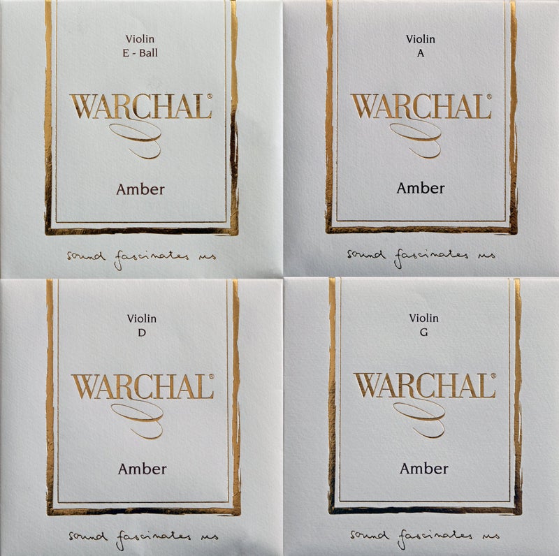 Warchal مجموعة أوتار كمان وارتشال أمبر بنهاية كروية E - Image 3