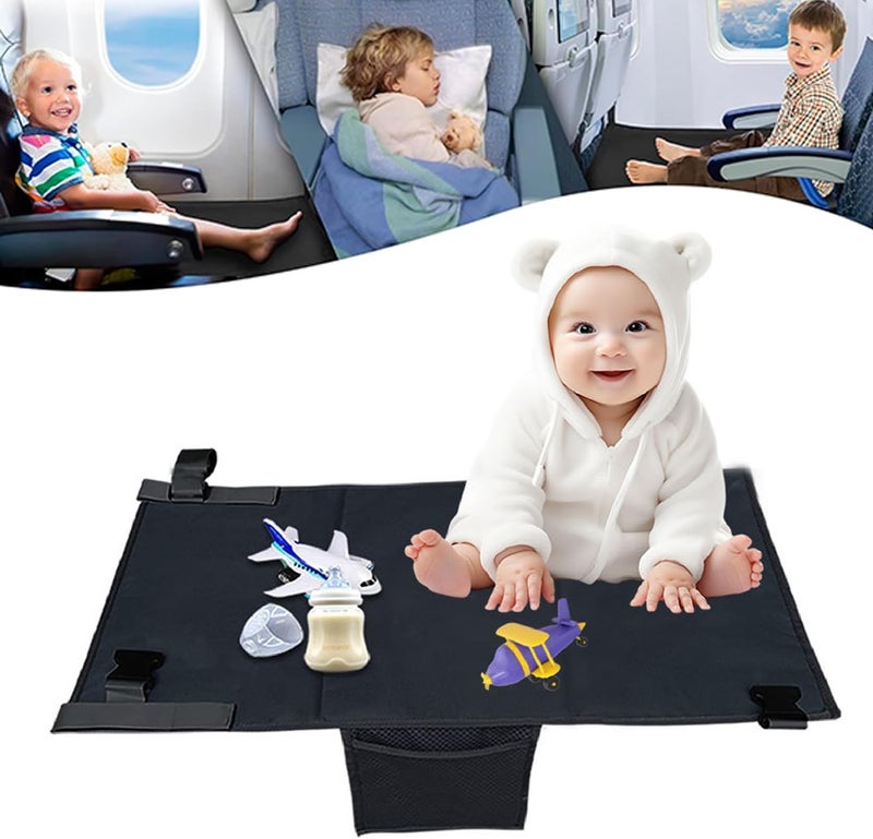 Elfzone Toddler Airplane Bed  Toddler Airplane Seat Extender Toddler Travel Essentials Portable Kids Plane Footrest Airplane Bed for ToddlerAirplane Extender for Kids - Image 1