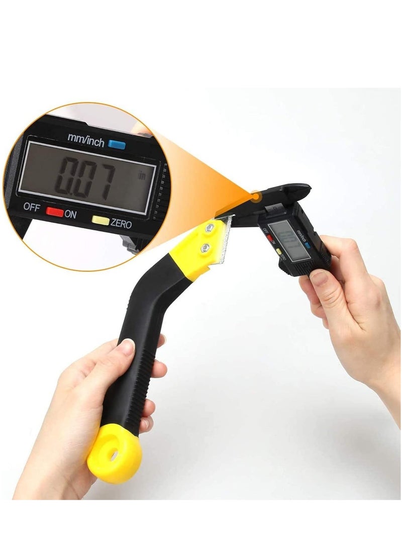 Generic - Grout Remover Knife Tile Grout Saw Angled Grout Scraping Rake Tool with 3 Pieces Extra Blades Replacement for Tile Cleaning Grout Remover Knife - Image 1