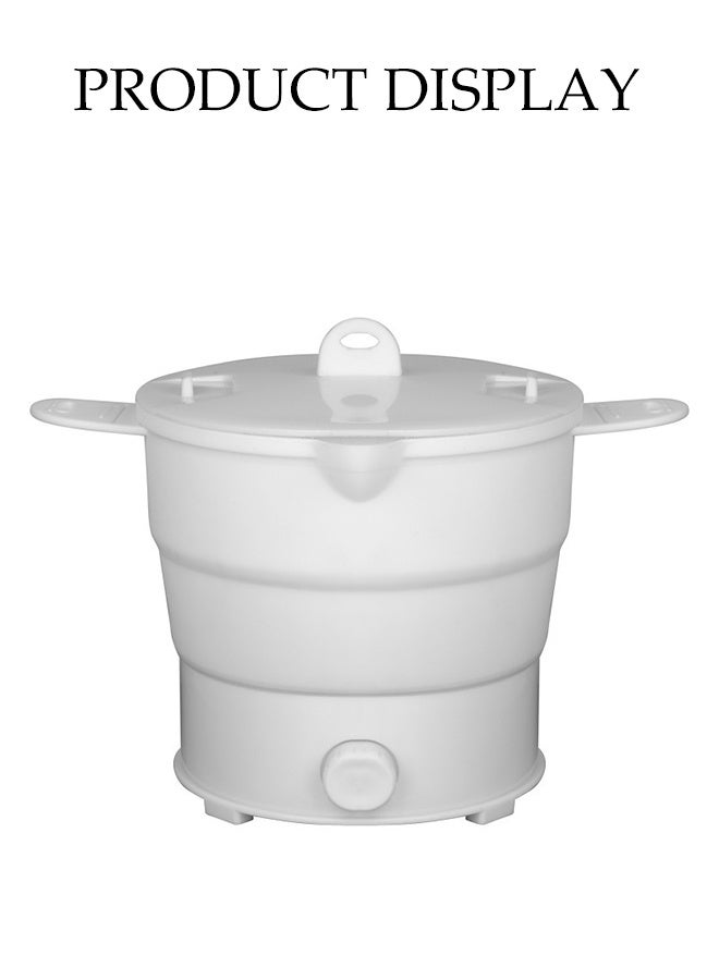 DUNISO Foldable Electric Pot，Foldable Electric Cooker，Electric Travel Pot ，Save Space，Easy to Clean，for Camping Travel Office Hotel Dorm，White - Image 4