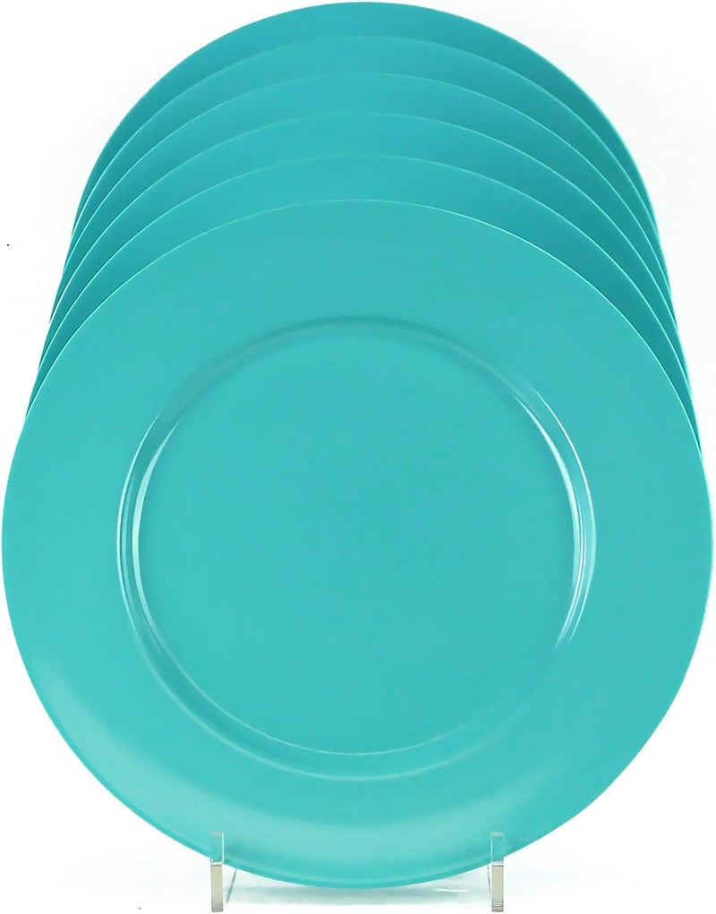 Reston Lloyd Calypso Basics by Reston Lloyd Melamine Dinner Plate Set of 6 Turquoise - Image 2