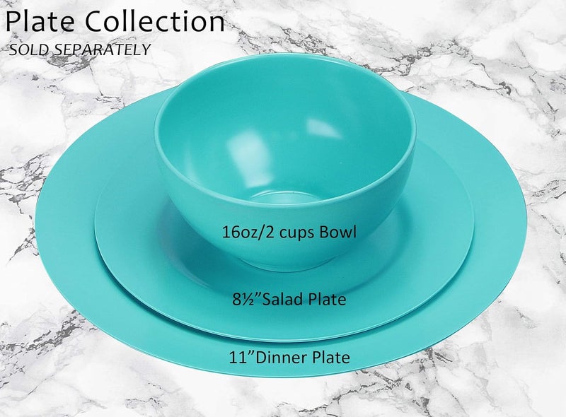Reston Lloyd Calypso Basics by Reston Lloyd Melamine Dinner Plate Set of 6 Turquoise - Image 5