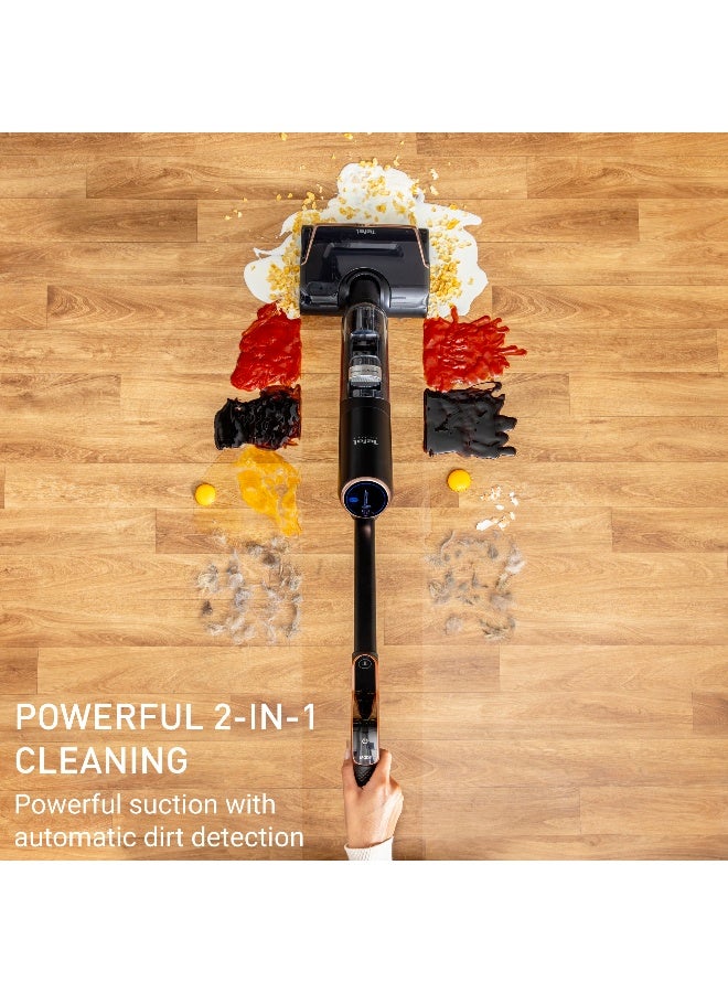 Tefal X-Clean 7 | Wet and Dry Vacuum Cleaner | 180° Lay-Flat Design | LED Lights | Self-Cleaning | Hot Drying | Long running time up to 50 min | GF5736M4 500 ml 250 W GF5736M4 Black - Image 3