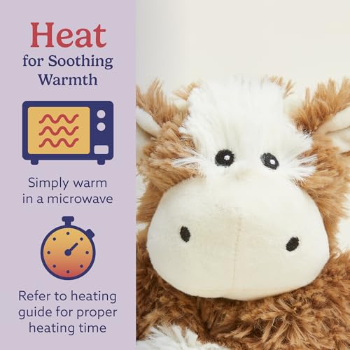 warmies Junior Microwavable & Weighted Stuffed Animals, Cow - Heated Stuffed Animal Plushie for Warmth & Comfort - Cute Soft Plush Toys for Adults & Children (Boys, Girls, Babies & Toddlers) - Image 4