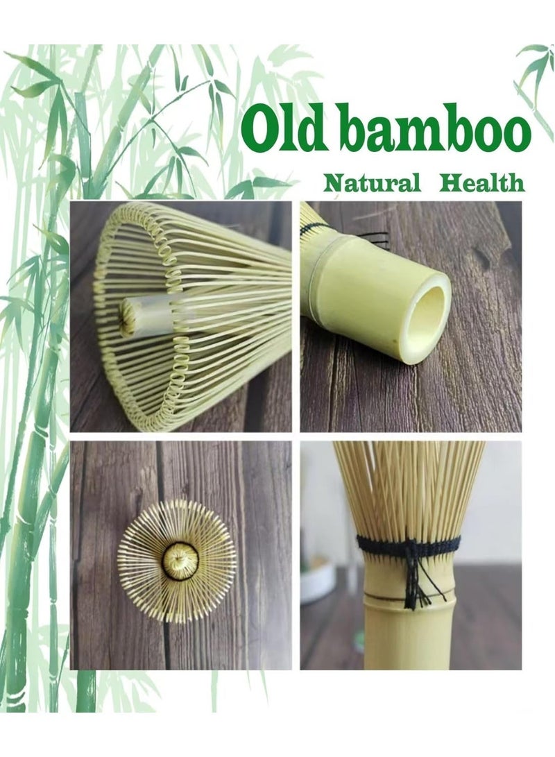 Traditional Matcha Tea Set – Handmade Bamboo Chasen Whisk (70–76 Prongs) + Chashaku Scoop for Authentic Japanese Green Tea and Matcha Ceremony Tools - Image 2