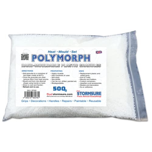 Polymoprh Hand Mouldable Plastic 500g  Easy to Use Infinitely Reusable  Ideal for Crafting and DIY