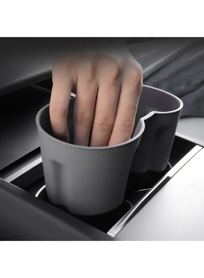 HPS Silicone Car Cup Holder Insert for Tesla Model 3 & Model Y – Anti-Slip, Custom Fit - Image 2
