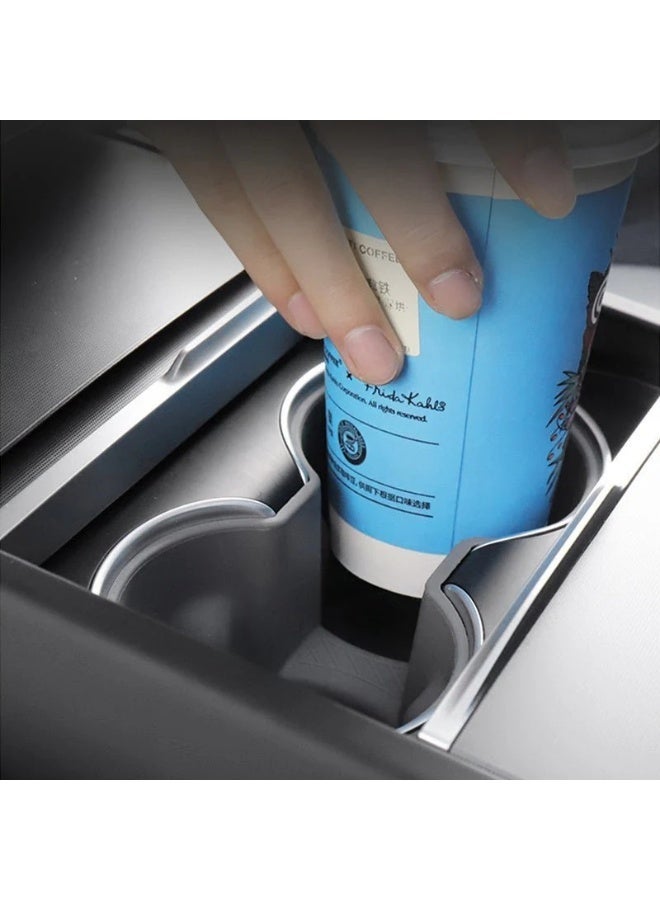 HPS Silicone Car Cup Holder Insert for Tesla Model 3 & Model Y – Anti-Slip, Custom Fit - Image 3