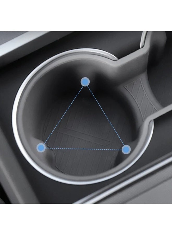 HPS Silicone Car Cup Holder Insert for Tesla Model 3 & Model Y – Anti-Slip, Custom Fit - Image 5